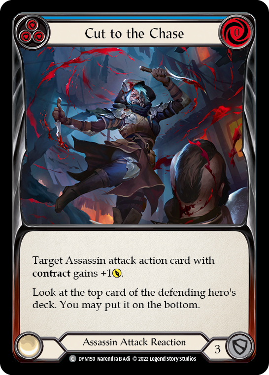 Cut to the Chase (Blue) [DYN150] (Dynasty)  Rainbow Foil | Good Games Morley
