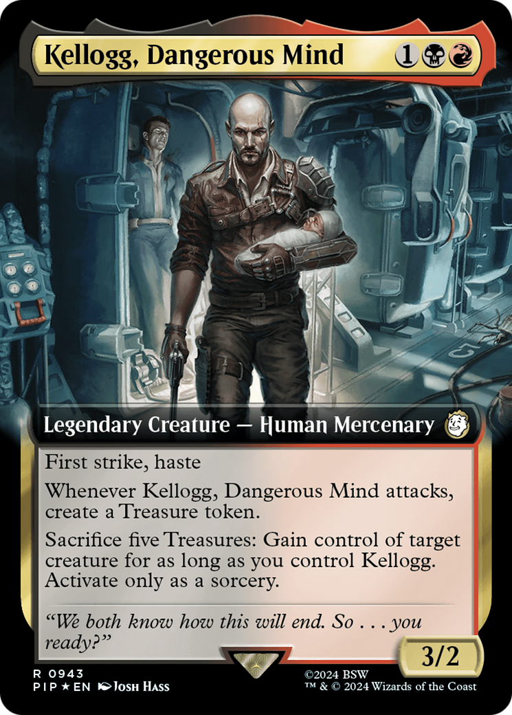 Kellogg, Dangerous Mind (Extended Art) (Surge Foil) [Fallout] | Good Games Morley