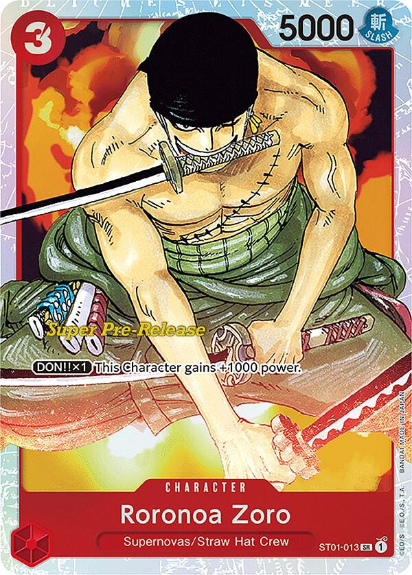 Roronoa Zoro ST01-013 (Super Pre-Release Starter Deck 1: Straw Hat Crew)  - Foil | Good Games Morley