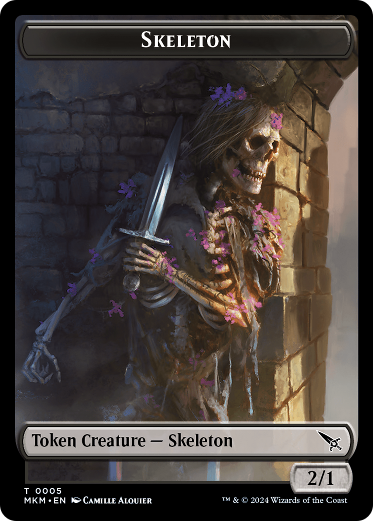 Detective // Skeleton Double-Sided Token [Murders at Karlov Manor Tokens] | Good Games Morley