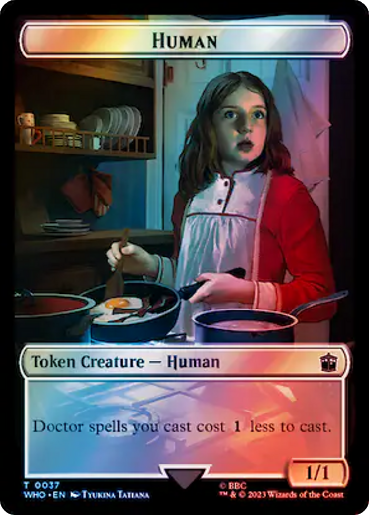 Human (0037) // Mark of the Rani Double-Sided Token (Surge Foil) [Doctor Who Tokens] | Good Games Morley