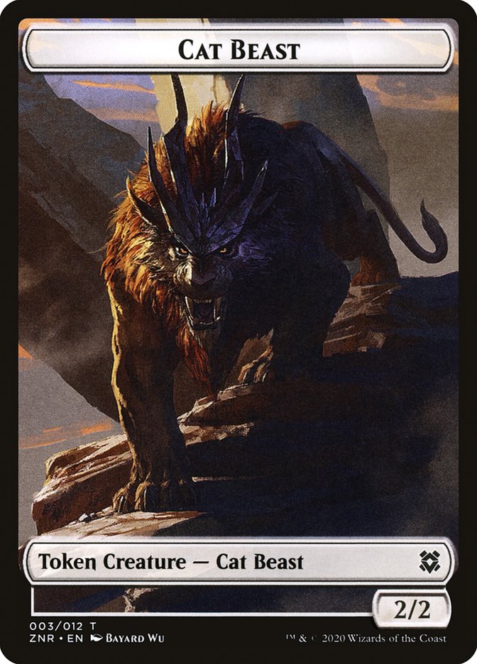 Cat Beast Token [Zendikar Rising Tokens] | Good Games Morley