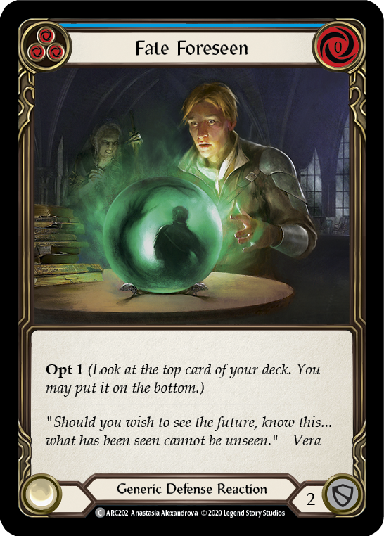 Fate Foreseen (Blue) [U-ARC202] (Arcane Rising Unlimited)  Unlimited Rainbow Foil | Good Games Morley