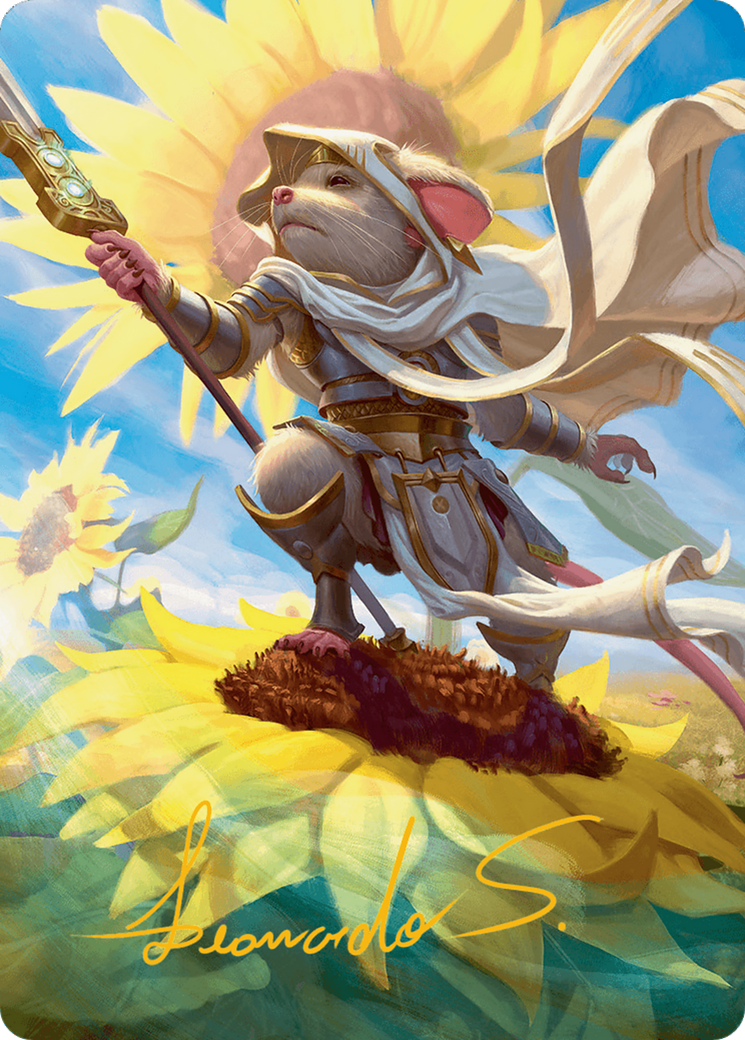 Elspeth, Sun's Champion Art Card (Gold-Stamped Signature) [Bloomburrow Art Series] | Good Games Morley