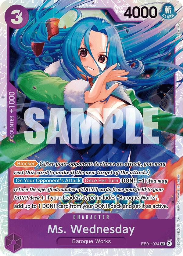 Ms. Wednesday EB01-034 (Extra Booster: Memorial Collection)  - Foil | Good Games Morley