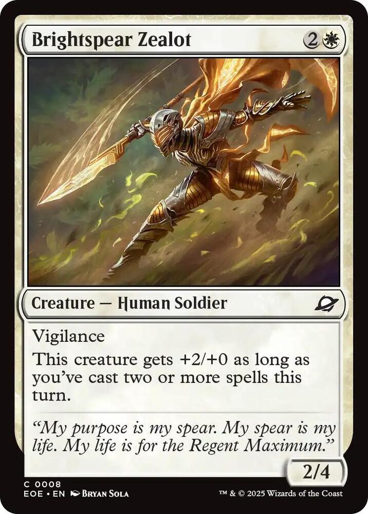 Brightspear Zealot 8 (Edge of Eternities)  - Foil | Good Games Morley