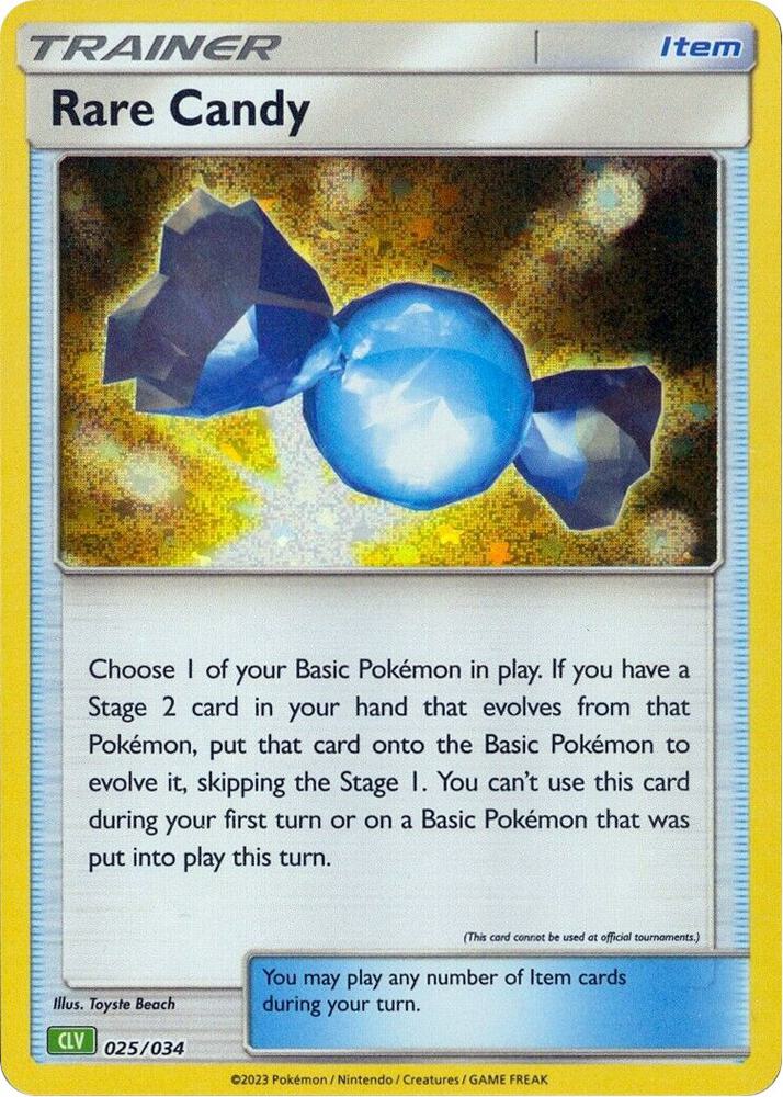 Rare Candy CLV 025/034 (Trading Card Game Classic)  - Holofoil | Good Games Morley