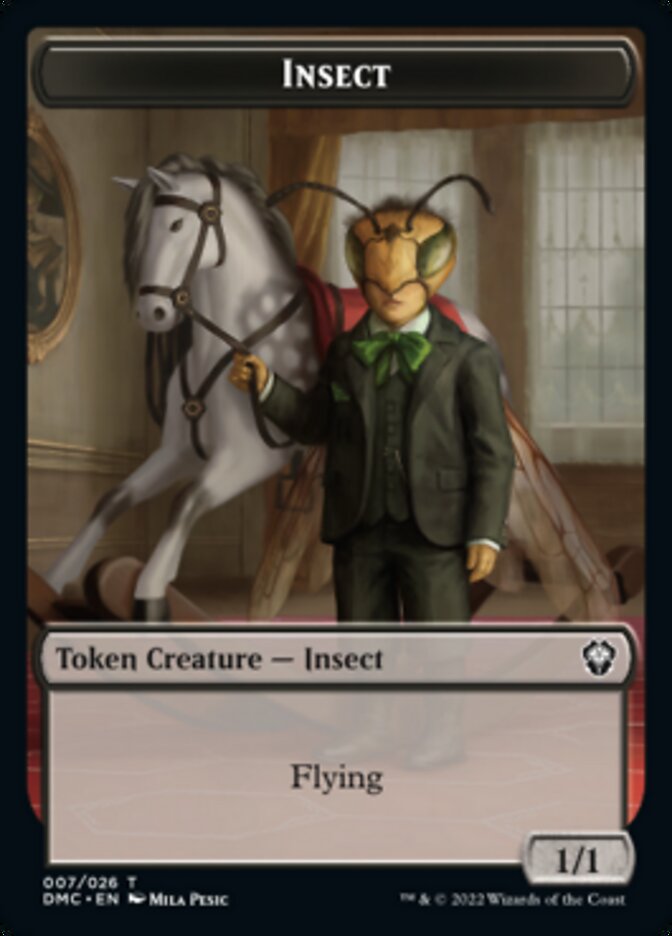 Soldier // Insect Double-Sided Token [Dominaria United Tokens] | Good Games Morley