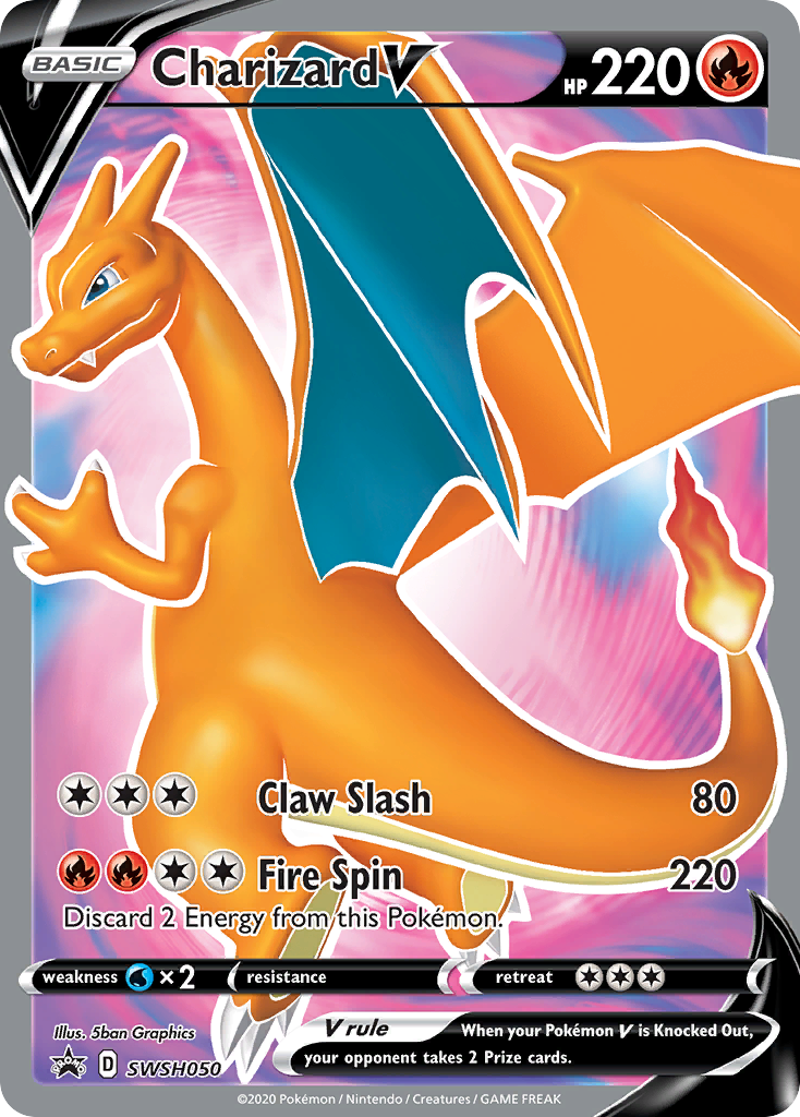 Charizard V (SWSH050) [Sword & Shield: Black Star Promos] | Good Games Morley