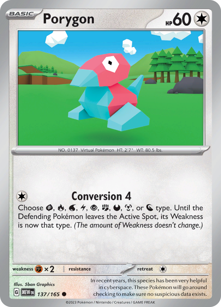 Porygon (137/165) [Scarlet & Violet 151] | Good Games Morley