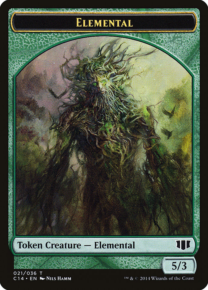 Elemental // Beast (019/036) Double-Sided Token [Commander 2014 Tokens] | Good Games Morley