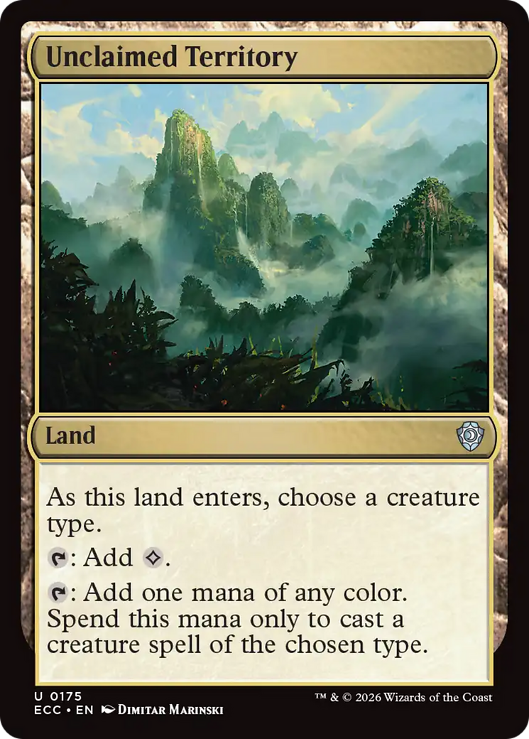 Unclaimed Territory [Lorwyn Eclipsed Commander] | Good Games Morley