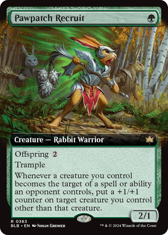 Pawpatch Recruit 363/281 (Bloomburrow)  - Extended Art Foil | Good Games Morley