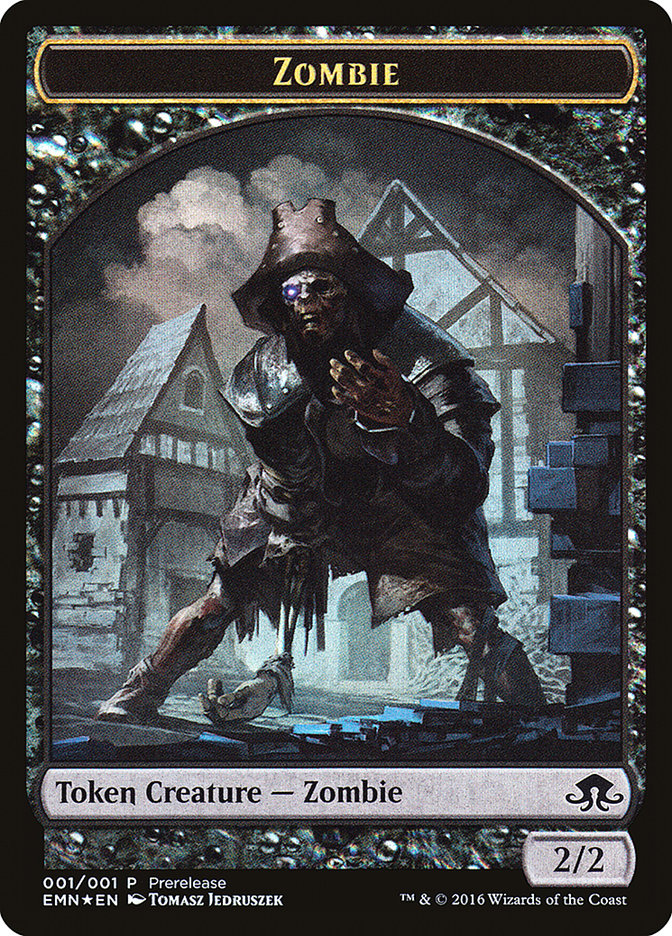 Zombie // Zombie Double-Sided Token [Eldritch Moon Prerelease Promos] | Good Games Morley