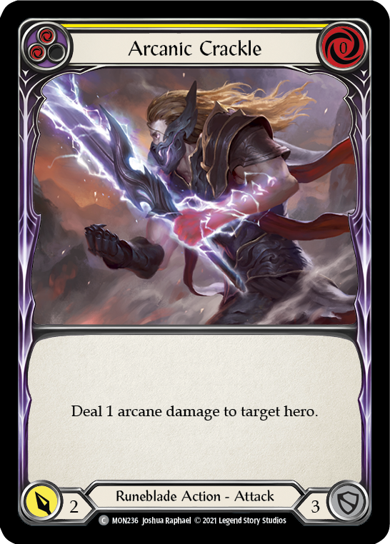 Arcanic Crackle (Yellow) [MON236] (Monarch)  1st Edition Normal | Good Games Morley