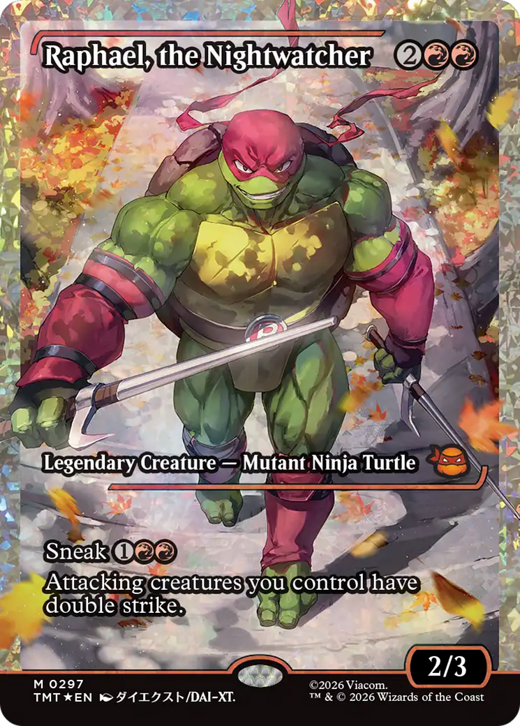 Raphael, the Nightwatcher (Showcase) (Fracture Foil) [Teenage Mutant Ninja Turtles] | Good Games Morley