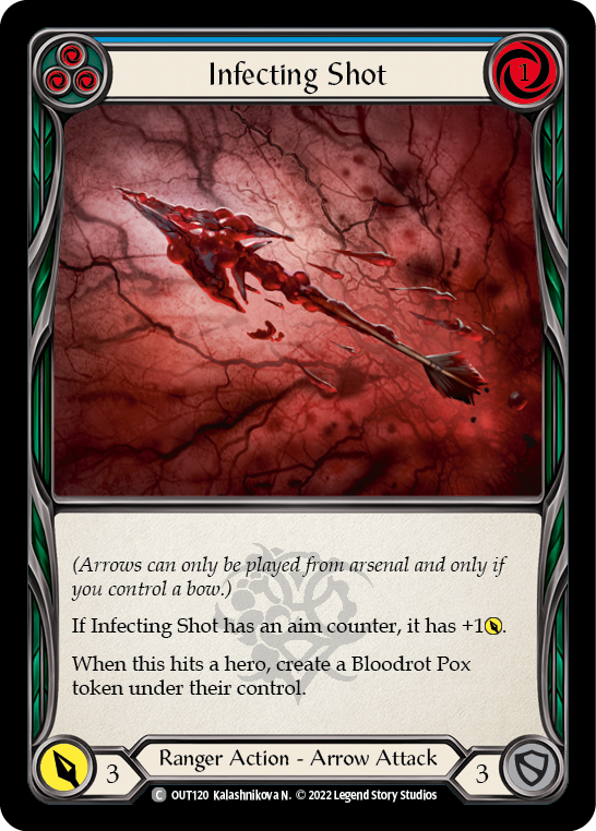 Infecting Shot (Blue) [OUT120] (Outsiders)  Rainbow Foil | Good Games Morley