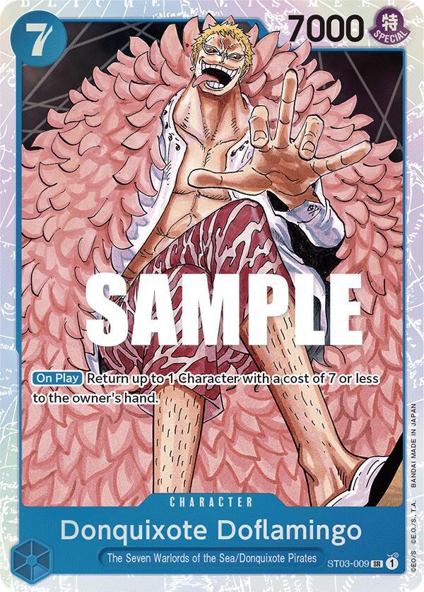 Donquixote Doflamingo ST03-009 (Starter Deck 3: The Seven Warlords of The Sea)  - Foil | Good Games Morley