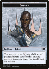 Teferi, Temporal Archmage Emblem // Zombie (011/036) Double-Sided Token [Commander 2014 Tokens] | Good Games Morley