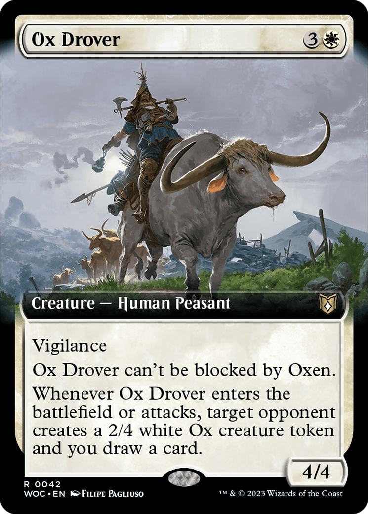 Ox Drover (Extended Art) [Wilds of Eldraine Commander] | Good Games Morley
