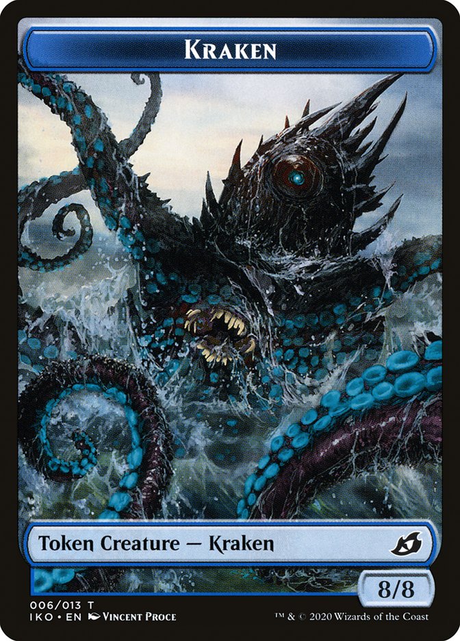 Kraken Token [Ikoria: Lair of Behemoths Tokens] | Good Games Morley
