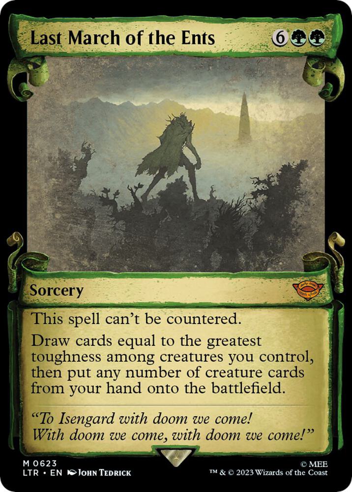 Last March of the Ents 623 (Universes Beyond: The Lord of the Rings: Tales of Middle-earth)  - Showcase Scroll Foil | Good Games Morley