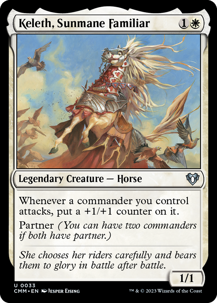 Keleth, Sunmane Familiar [Commander Masters] | Good Games Morley