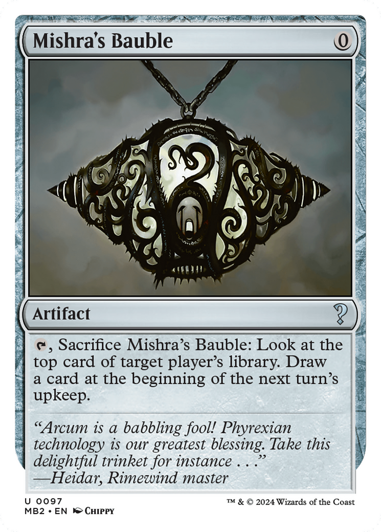 Mishra's Bauble (White Border) [Mystery Booster 2] | Good Games Morley