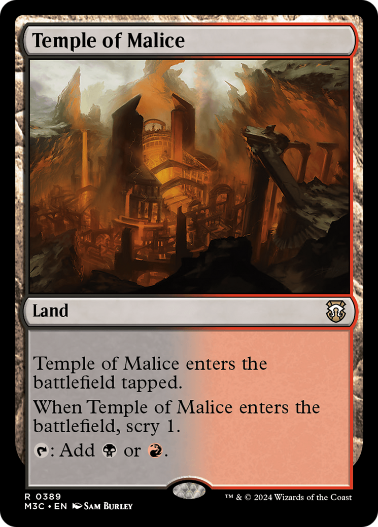 Temple of Malice (Ripple Foil) [Modern Horizons 3 Commander] | Good Games Morley