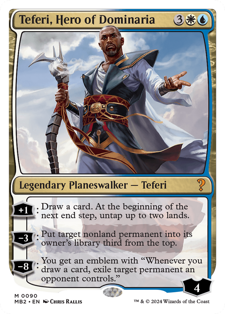 Teferi, Hero of Dominaria (White Border) [Mystery Booster 2] | Good Games Morley