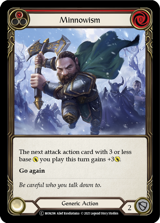 Minnowism (Red) [U-MON296-RF] (Monarch Unlimited)  Unlimited Rainbow Foil | Good Games Morley