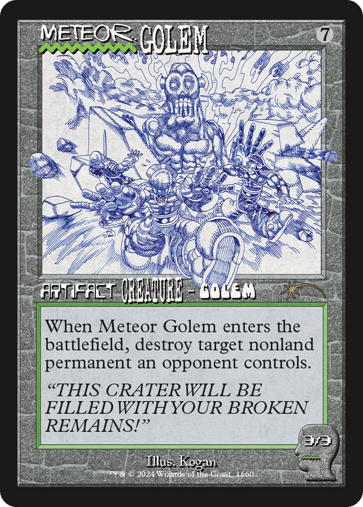Meteor Golem (1660) (Rainbow Foil) [Secret Lair Drop Series] | Good Games Morley