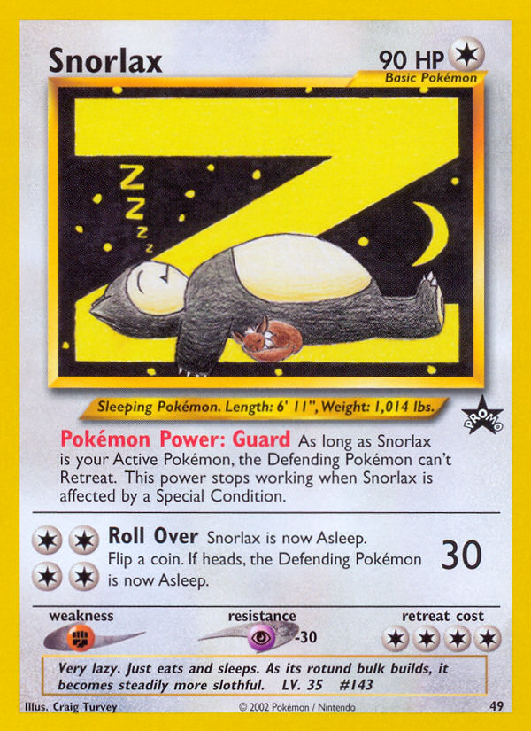 Snorlax (49) [Wizards of the Coast: Black Star Promos] | Good Games Morley