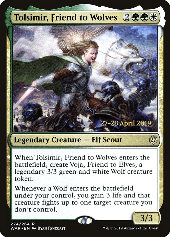 Tolsimir, Friend to Wolves [War of the Spark Prerelease Promos] | Good Games Morley