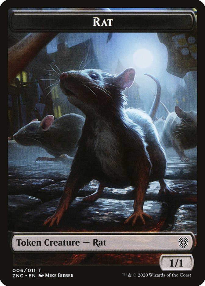 Faerie Rogue // Rat Double-Sided Token [Zendikar Rising Commander Tokens] | Good Games Morley