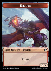 Human Soldier // Dragon (0021) Double-Sided Token [Commander Masters Tokens] | Good Games Morley
