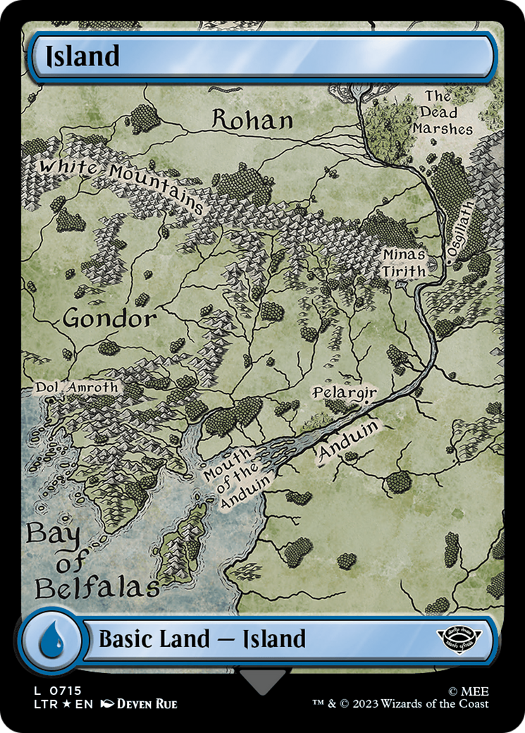 Island (0715) (Surge Foil) [The Lord of the Rings: Tales of Middle-Earth] | Good Games Morley