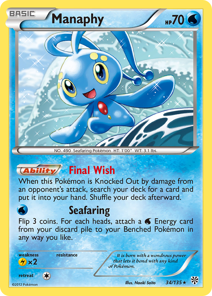 Manaphy (34/135) [Black & White: Plasma Storm] | Good Games Morley
