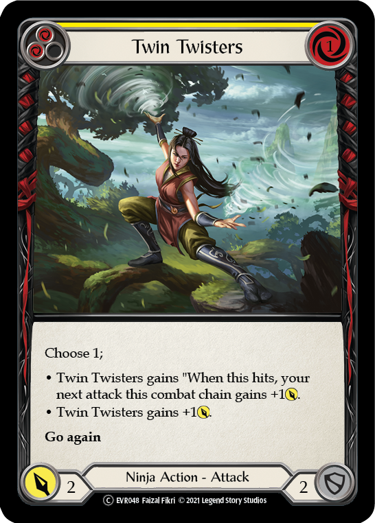 Twin Twisters (Yellow) [EVR048] (Everfest)  1st Edition Rainbow Foil | Good Games Morley