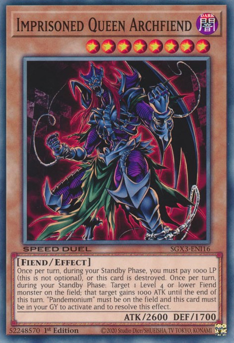 Imprisoned Queen Archfiend [SGX3-ENI16] Common | Good Games Morley