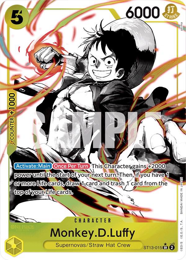 Monkey.D.Luffy ST13-015 (Ultra Deck: The Three Brothers)  - Parallel Foil | Good Games Morley