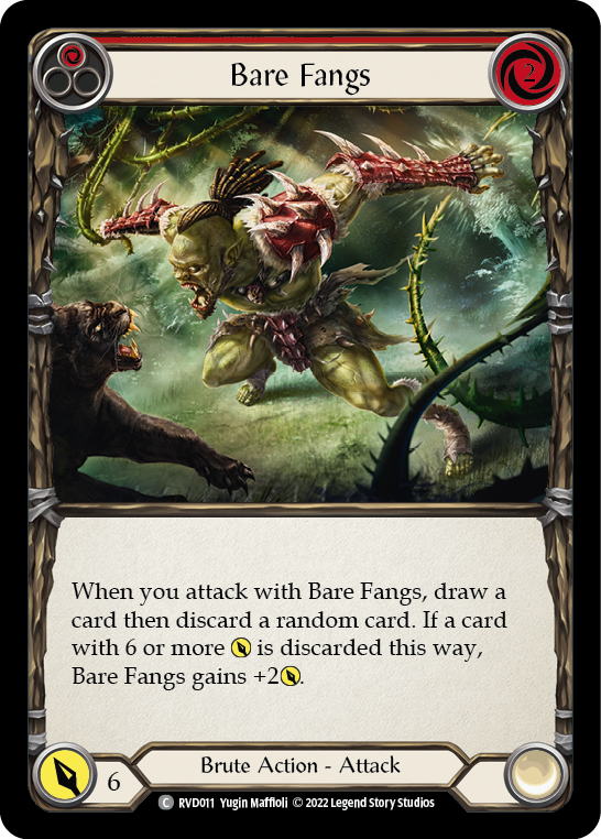 Bare Fangs (Red) [RVD011] (Classic Battles: Rhinar vs Dorinthea) | Good Games Morley