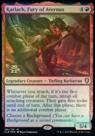 Karlach, Fury of Avernus [Commander Legends: Battle for Baldur's Gate Prerelease Promos] | Good Games Morley