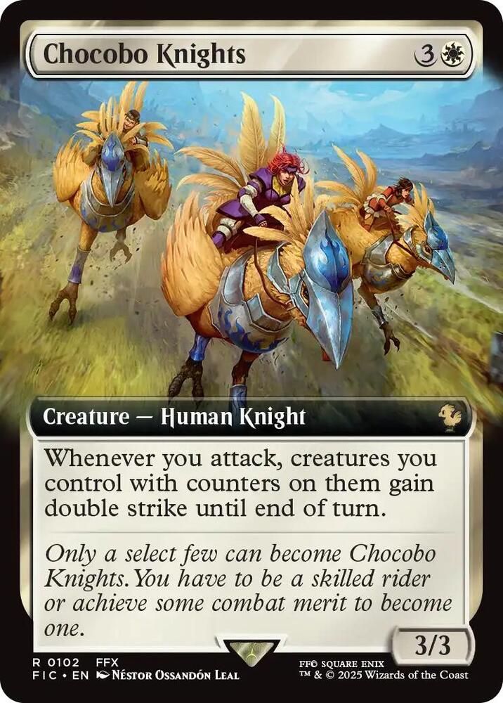 Chocobo Knights  102 (Commander: FINAL FANTASY)  - Extended Art | Good Games Morley
