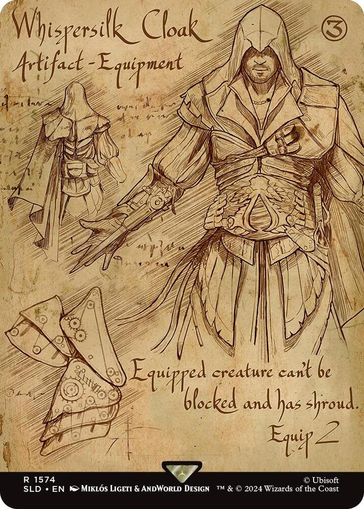 Whispersilk Cloak 1574 (Secret Lair Drop Series)  - Borderless | Good Games Morley