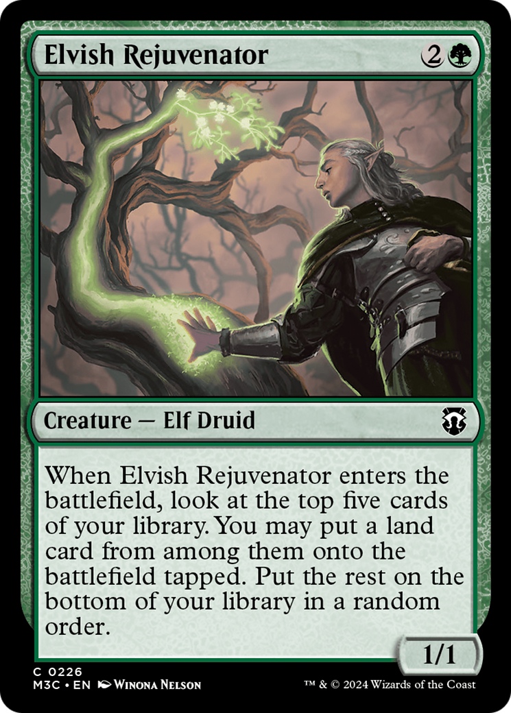 Elvish Rejuvenator (Ripple Foil) [Modern Horizons 3 Commander] | Good Games Morley