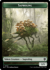 Saproling // Treasure Double-Sided Token [Bloomburrow Commander Tokens] | Good Games Morley