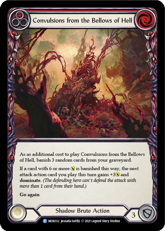 Convulsions from the Bellows of Hell (Red) [MON132-RF] (Monarch)  1st Edition Rainbow Foil | Good Games Morley
