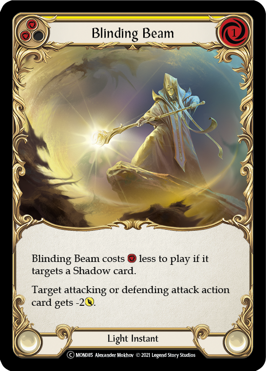 Blinding Beam (Yellow) [U-MON085-RF] (Monarch Unlimited)  Unlimited Rainbow Foil | Good Games Morley