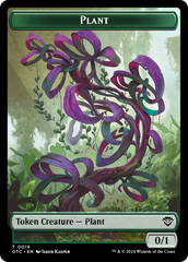 Plant // Sand Warrior Double-Sided Token [Outlaws of Thunder Junction Commander Tokens] | Good Games Morley